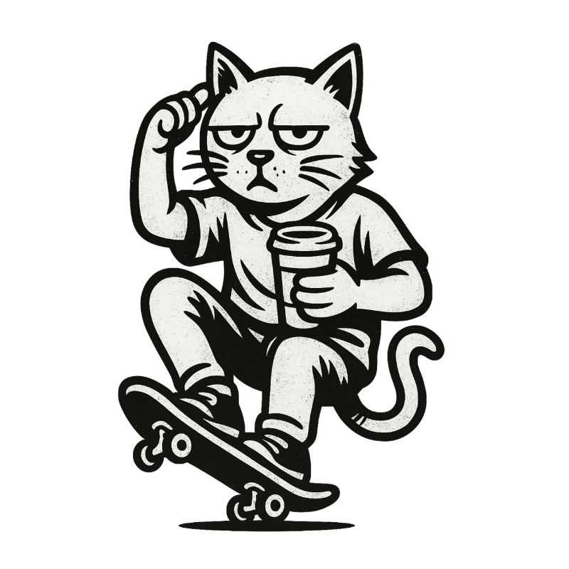 Grim Skate Cat