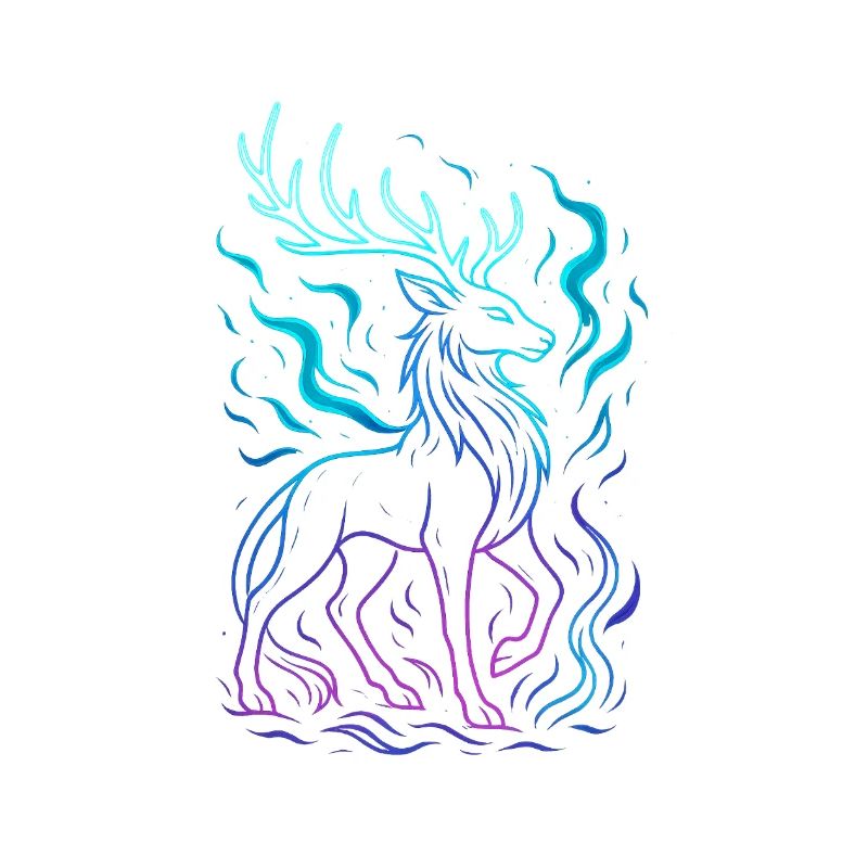 Neon Dragon's Line in Gradient