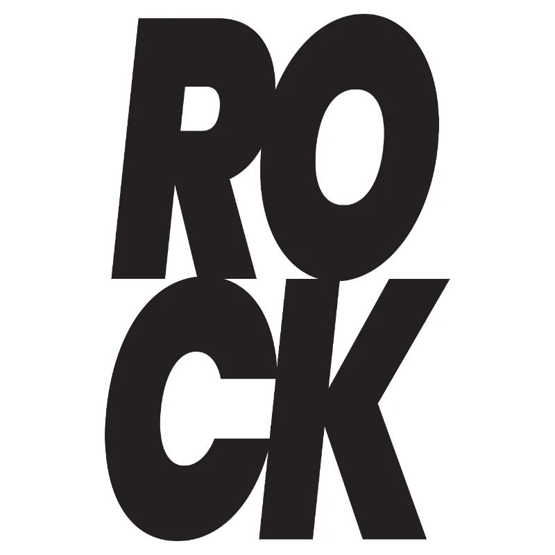 Stacked Rock Typography