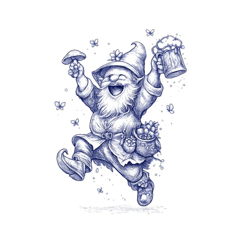 Gnome avec chope de bière Jubelfest
