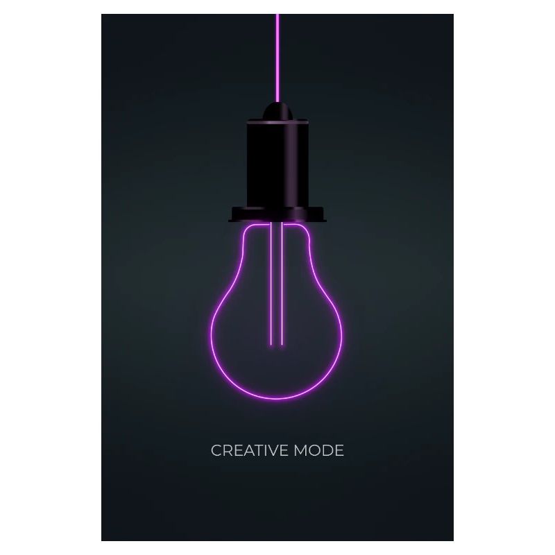 Creative Mode Neon Glühbirne Poster