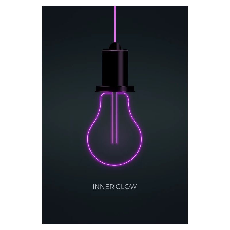 Inner Glow Neon Light Bulb Poster