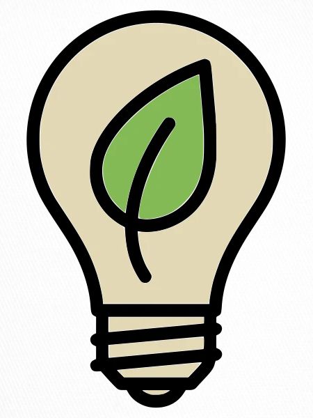 Light Bulb Leaf Eco Idea