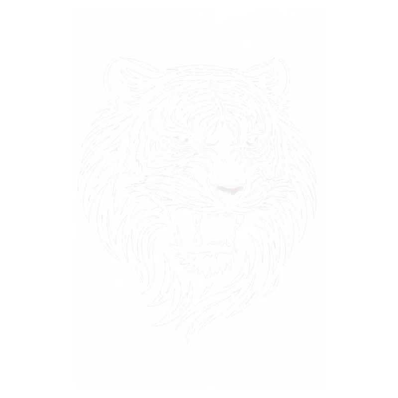 Tiger head in minimalist vector style