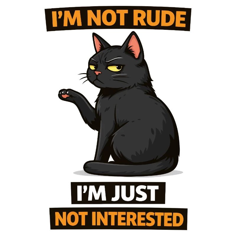 Attitude de chat pas intéressé