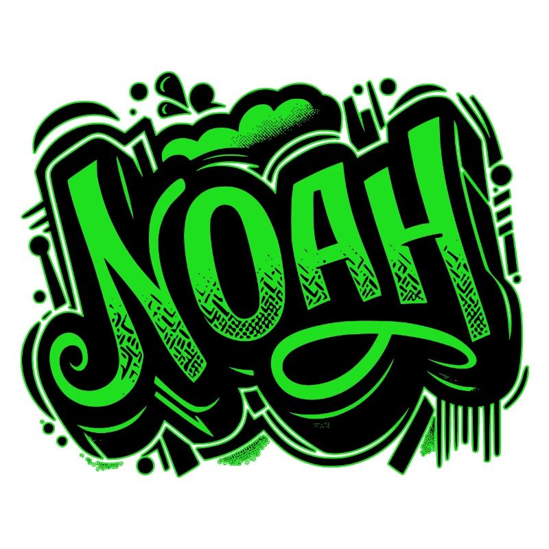 Noé Nom Graffiti Vert