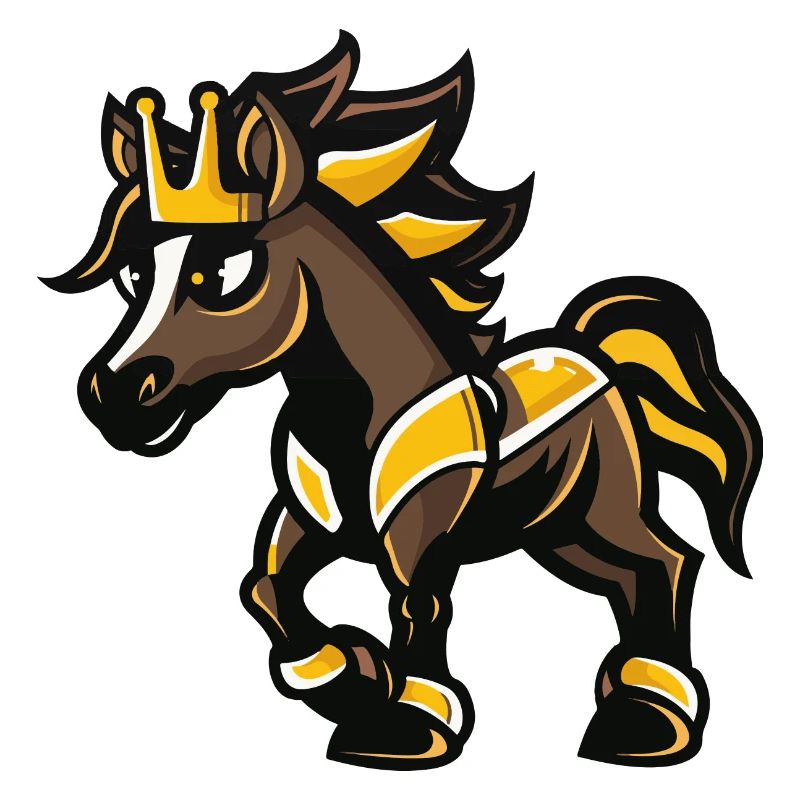 Couronne de bande dessinée de cheval