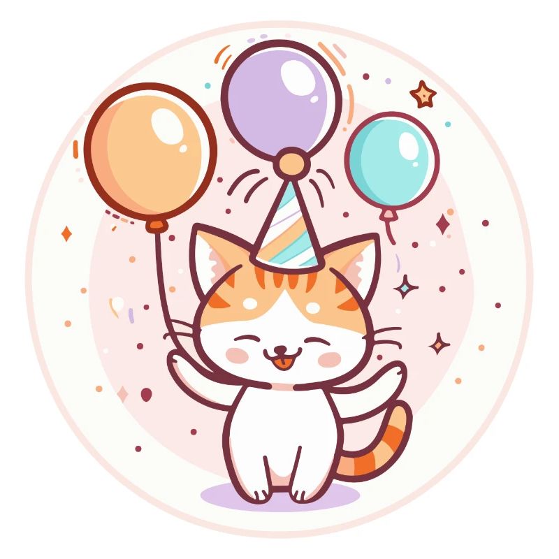 Bande dessinée d’anniversaire de chat