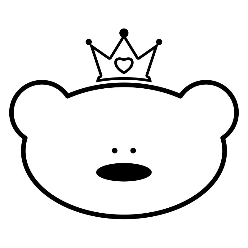 Ours en peluche drôle avec couronne de princesse
