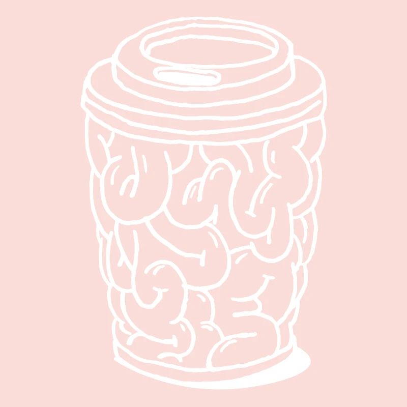 Brain to go brain coffee mug gift
