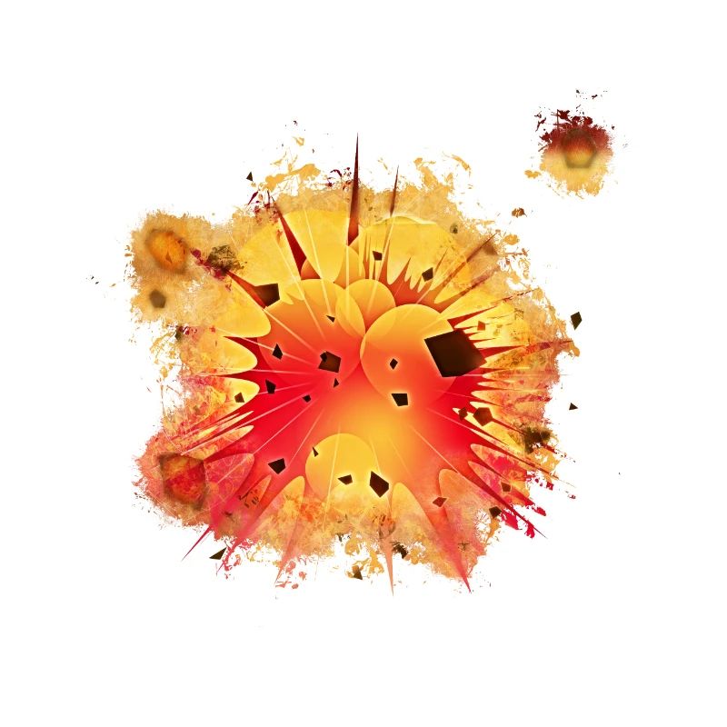 Explosion d'explosion brillante