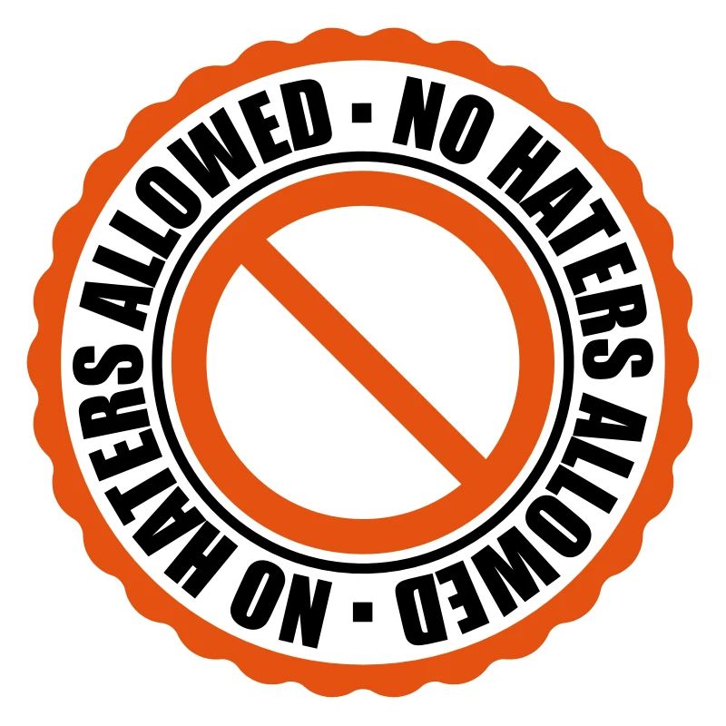 no haters allowed interdit signe signe cachet