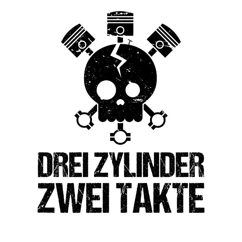 Zweitakt Zylinder Moped Motorrad Motor Geschenk