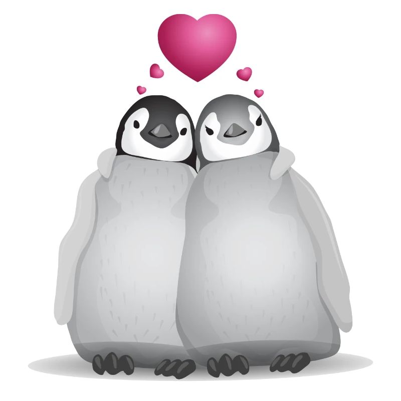 verliebte Pinguine