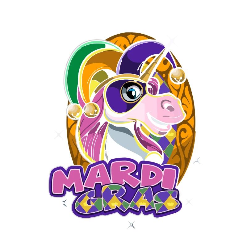 Karneval-süßes Einhorn mit netter Maske