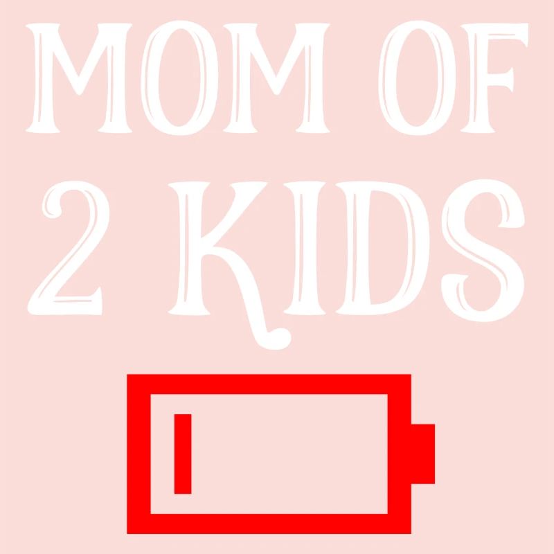 Müde Mutter von 2 Kindern Mutter mit zwei Kindern