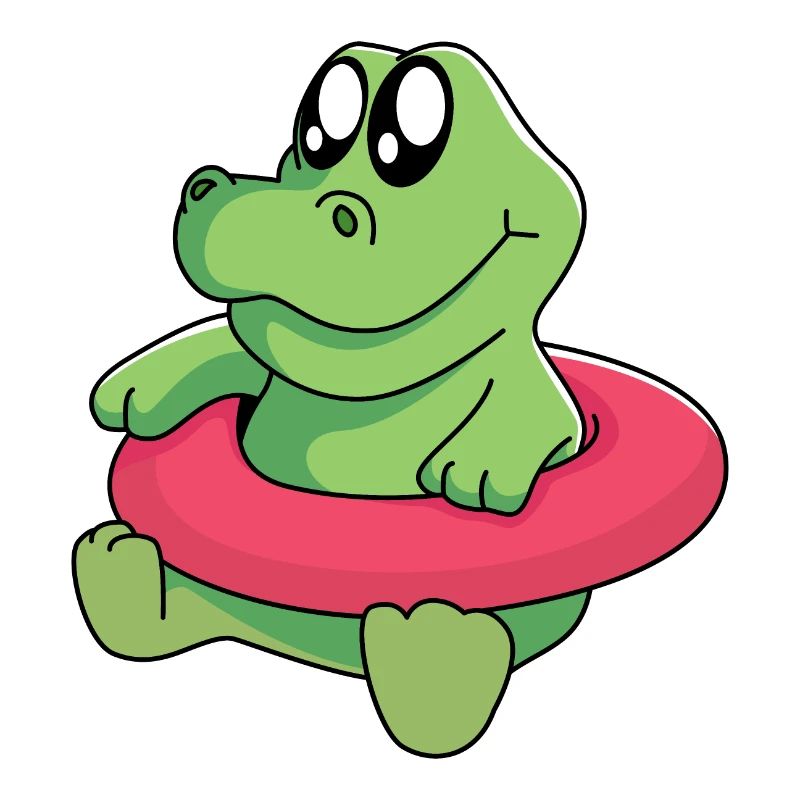 Bébé crocodile apprend à nager