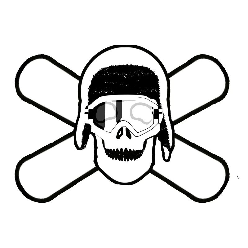 Cadeau de crâne de pirate de snowboard