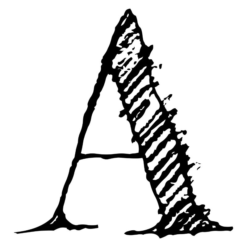 Buchstabe "A" Comic Schwarz