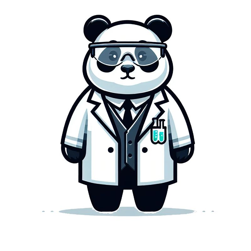 Cute Panda Scientist