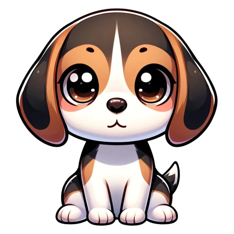 Illustration numérique de mignon Beagle