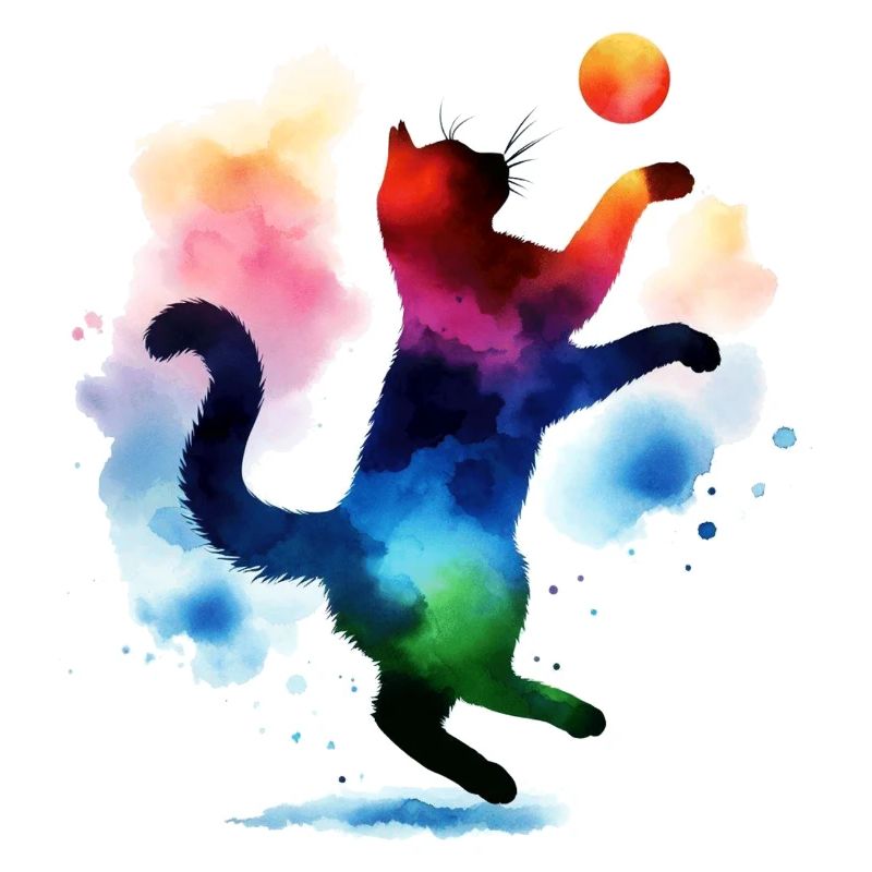 Jouer à l’aquarelle de chat