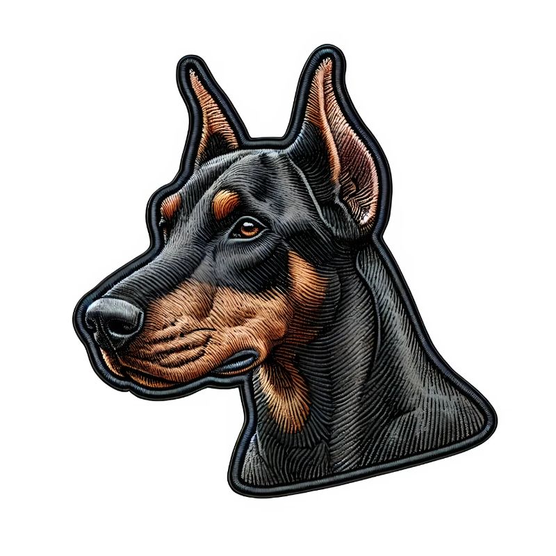 Doberman élégant et alerte