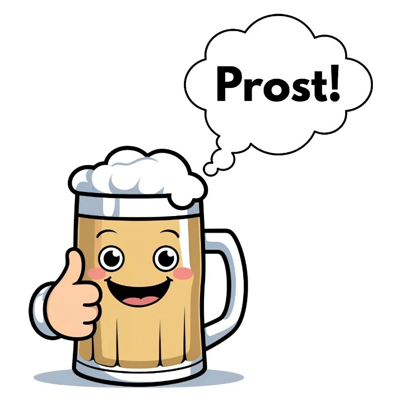 Chope de bière joyeuse « Cheers ! »