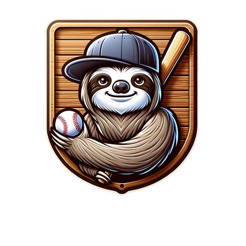 Conception de sports de baseball et de softball cool Sloth