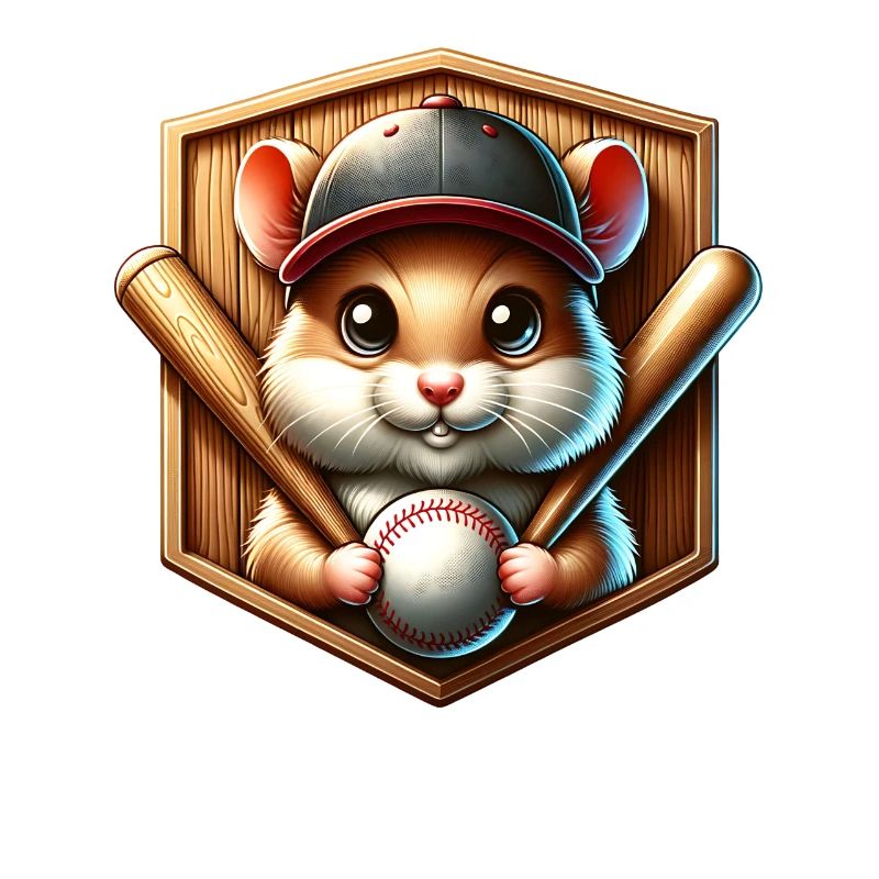 Cooler Hamster Baseballspieler Softball Pitcher