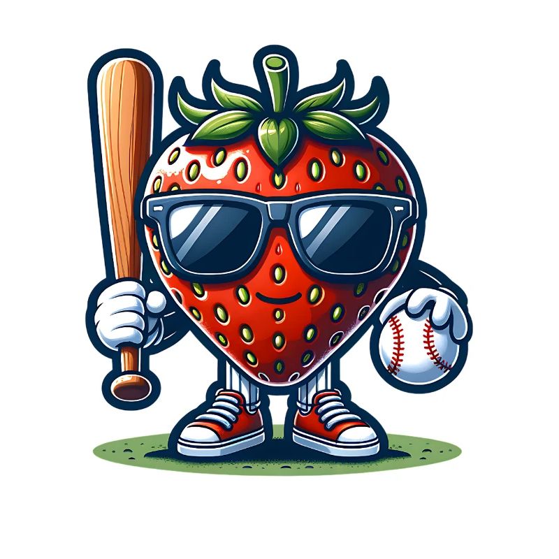 Erdbeer Baseball Spaß mit Coolem Twist