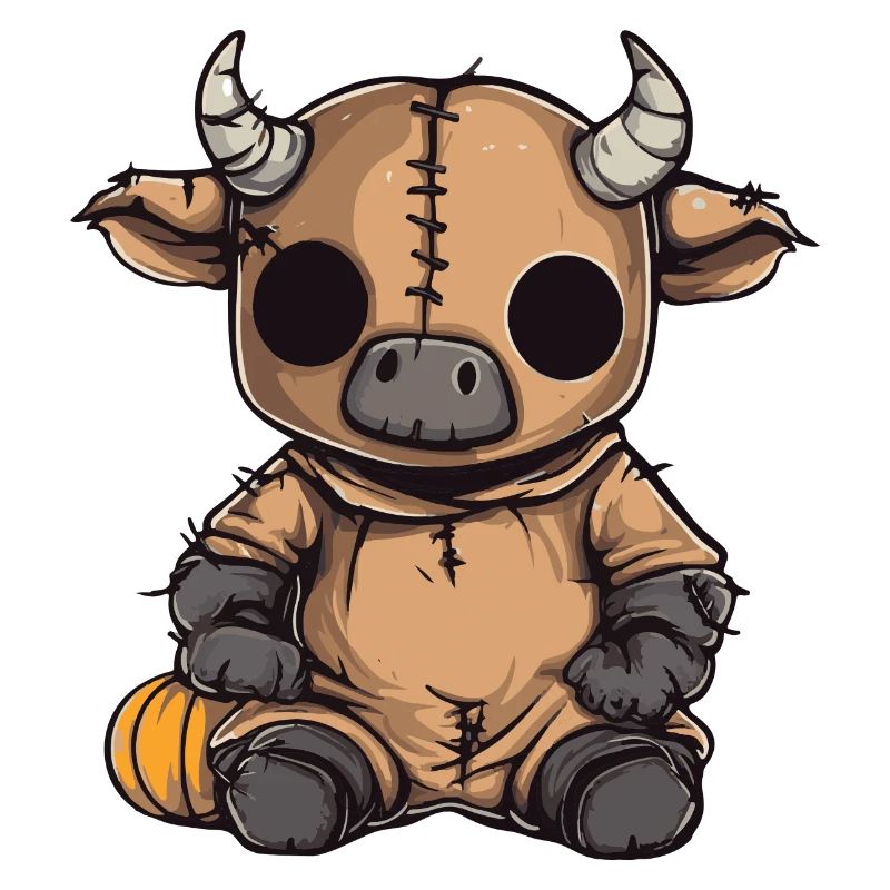 Stier Halloween Comic Lustig