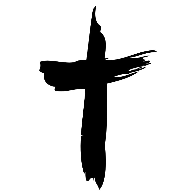 croix jesus peinte