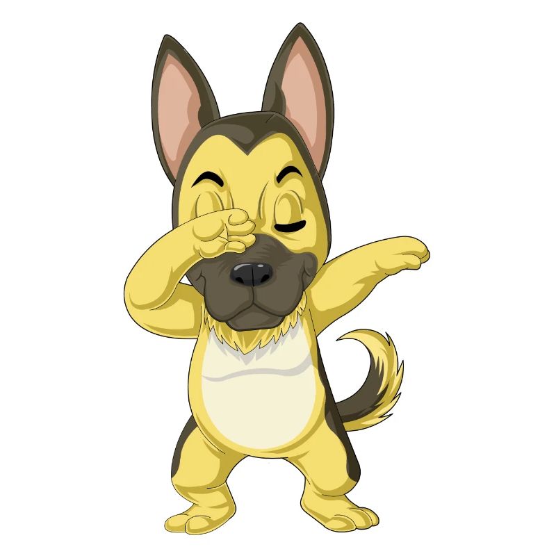 Dabbing German Shepherd