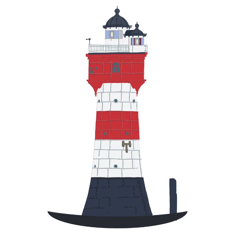 Lighthouse Red sand without text, North Sea, Offshore