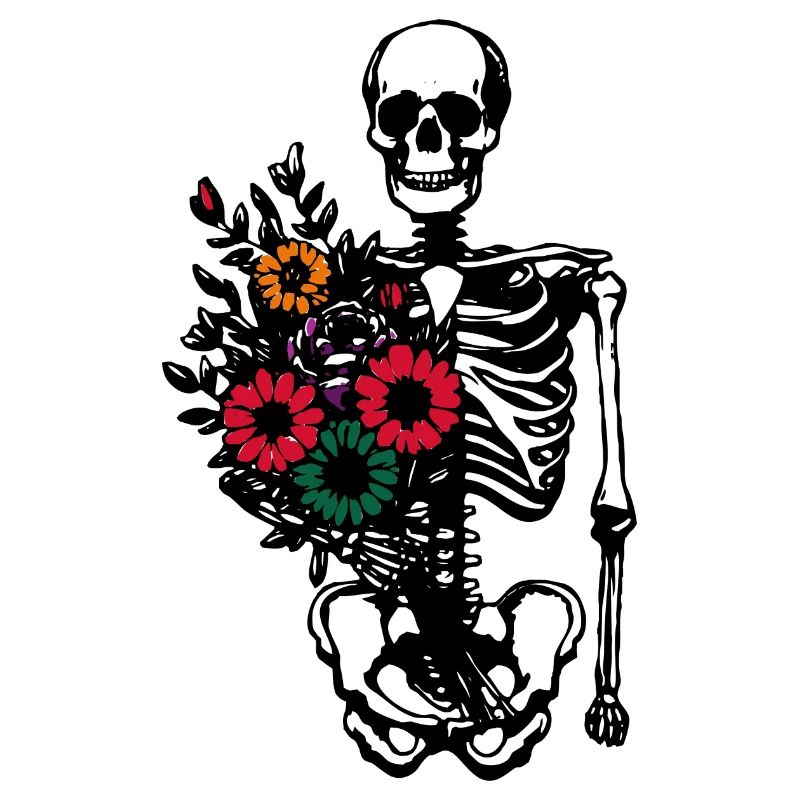 Squelette fleuri - squelette fleurs