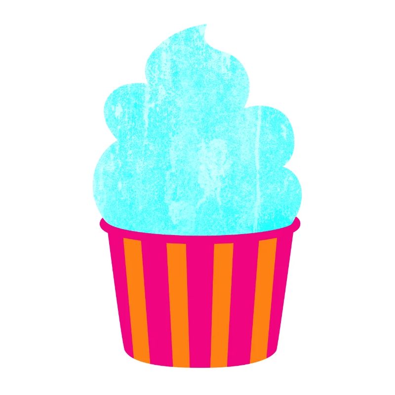 Glace Glace Coupe à Glace Strips Cyan Crème Glacée D’été