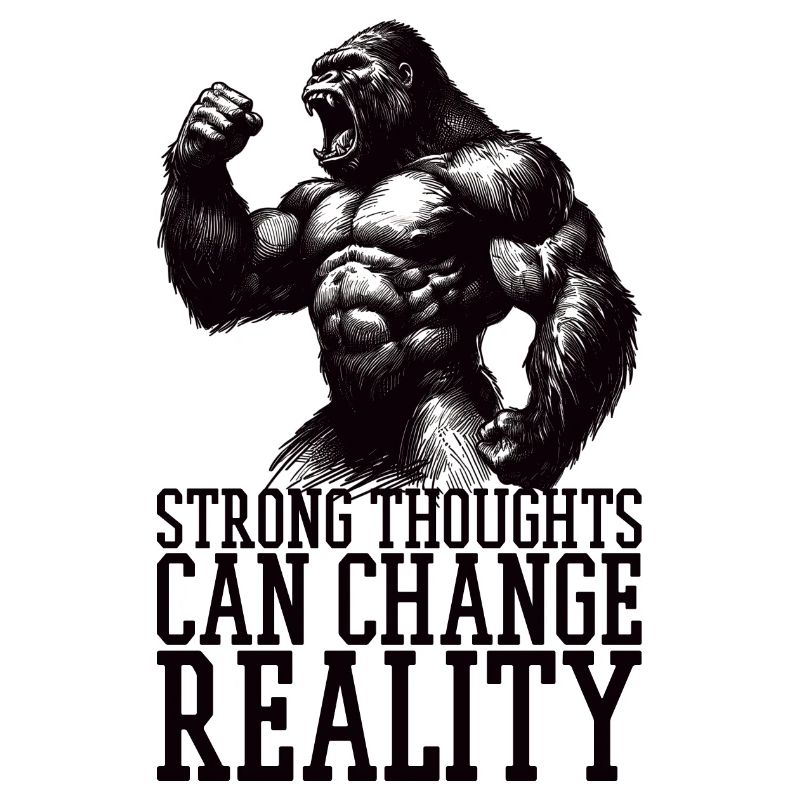 Strong Thoughts Gorilla Motivational Gift