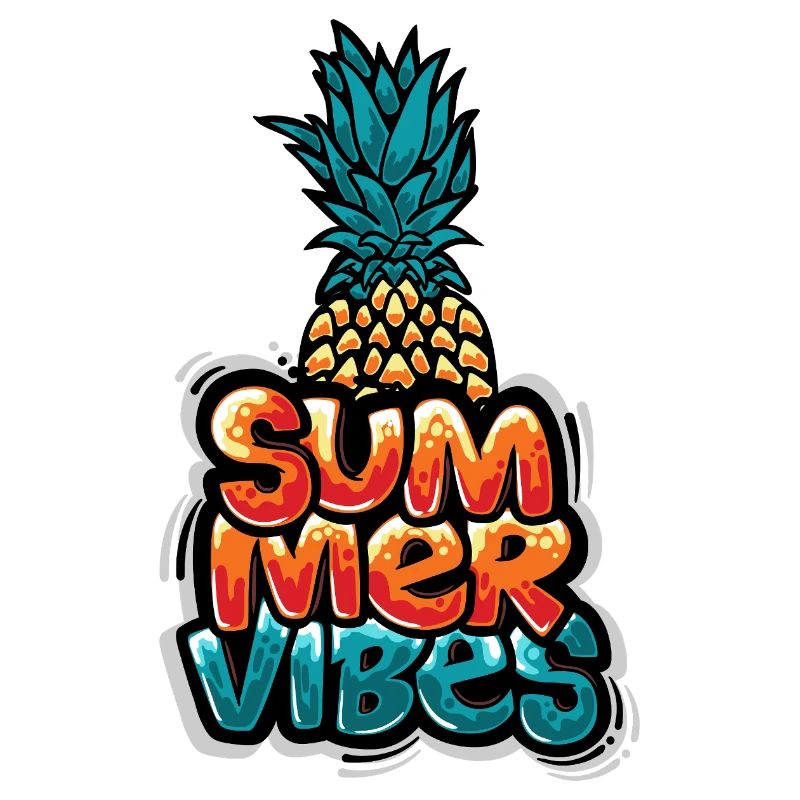 Summer Vibes Pineapple Design