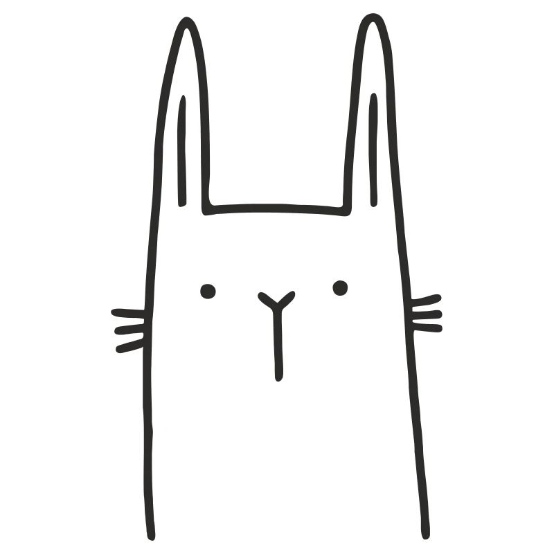 Scandi Rabbit – Minimalist Drawing in Nordic
