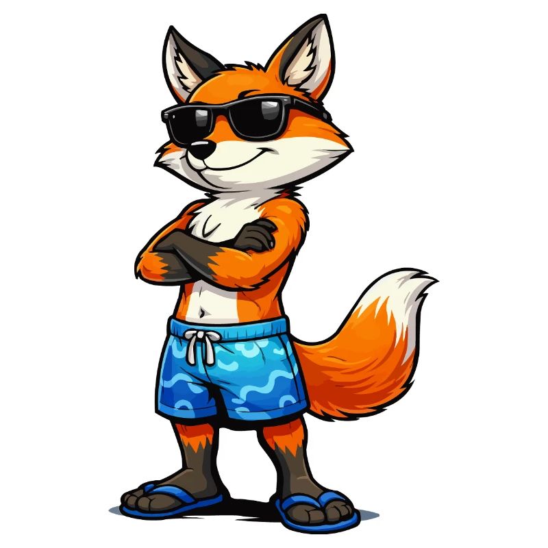 Sommerfuchs mit Sonnenbrille