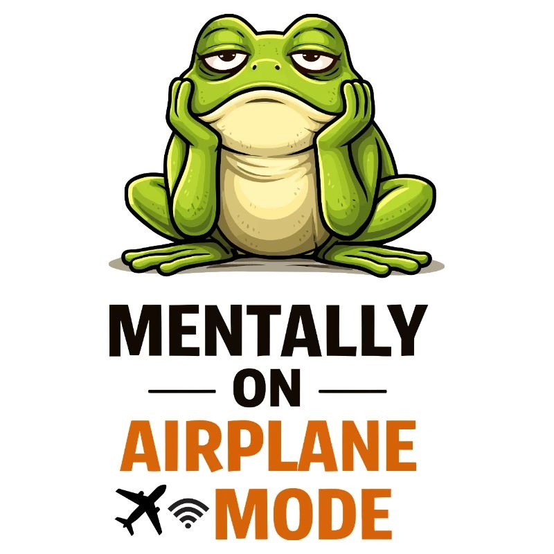 Frosch im Flugzeugmodus-Meme