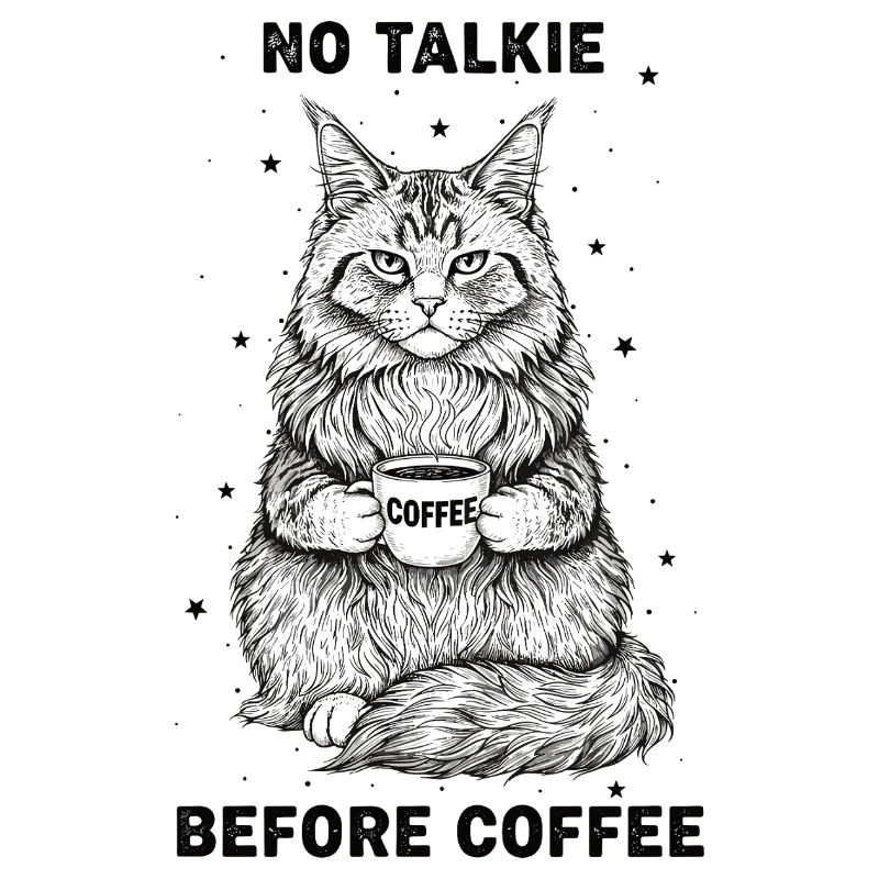 Pas de conversation devant un chat amateur de café
