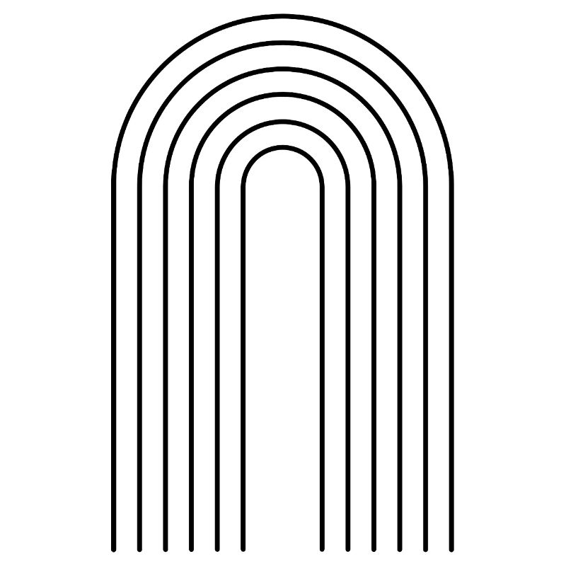 Minimalist line composition in black