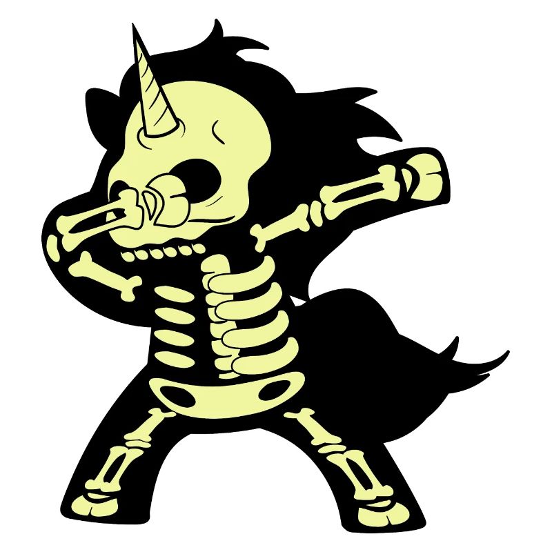 Dabbing Dab Dancing Unicorn EInhörner Skeleton
