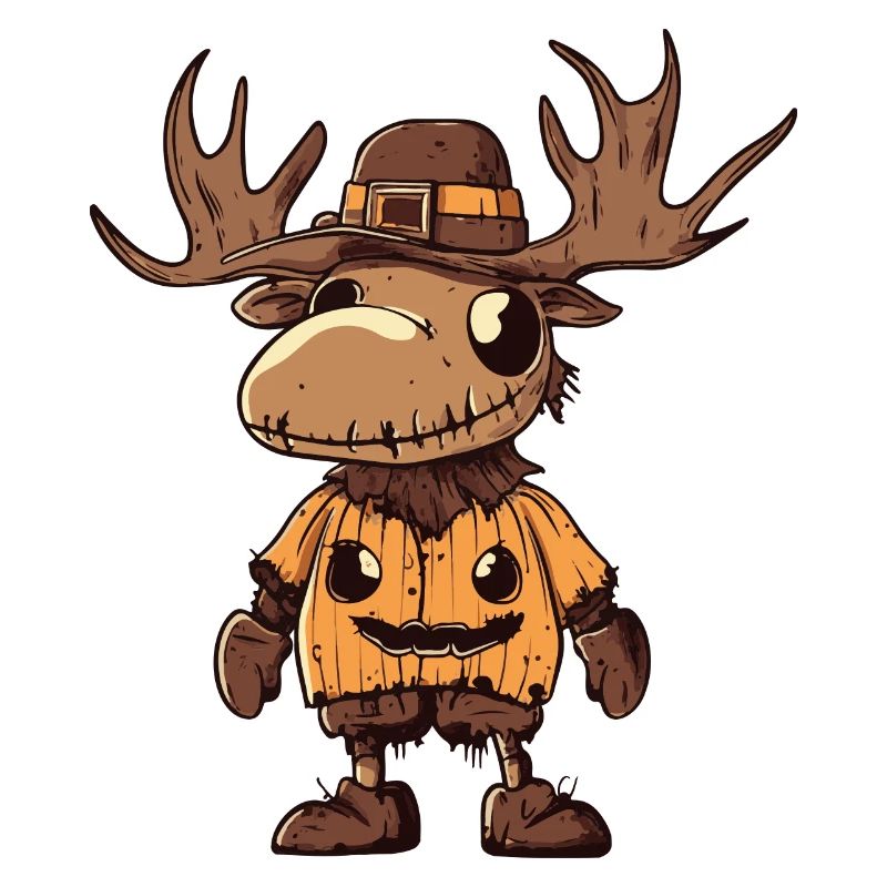 Elch Halloween Comic Lustig