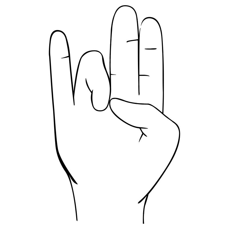 Signe à la main