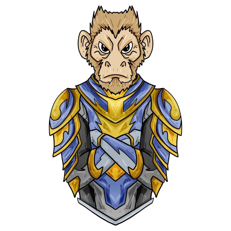Knight Monkey with Armor Crusader