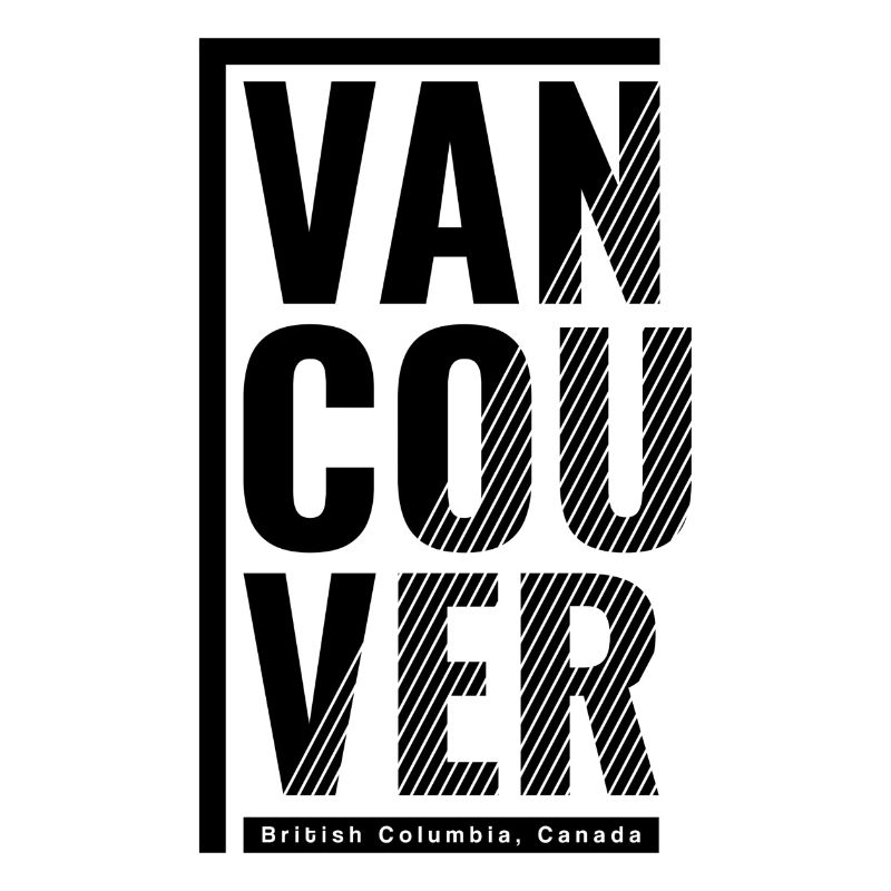 Graphique de Vancouver avec rayures et étiquette