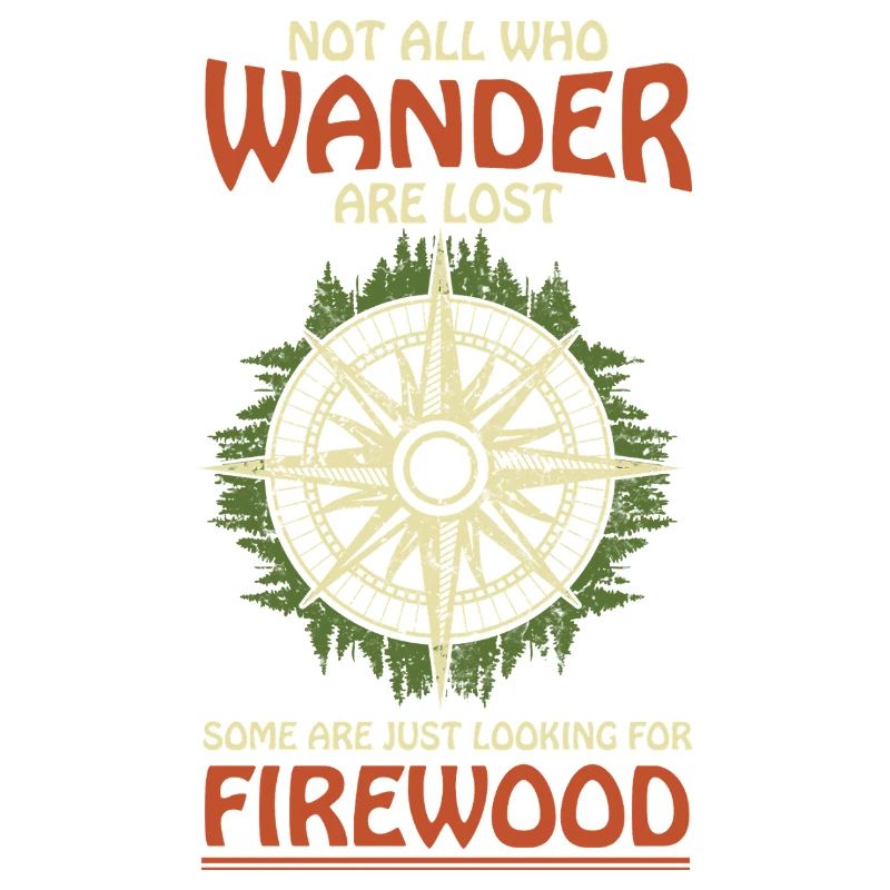 Wanderer Compass Forest Tee Outdoor-Wandern